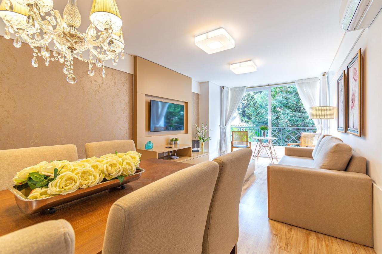 Rosa Apartamento Luxo No Centro Gramado Apartment ภายนอก รูปภาพ